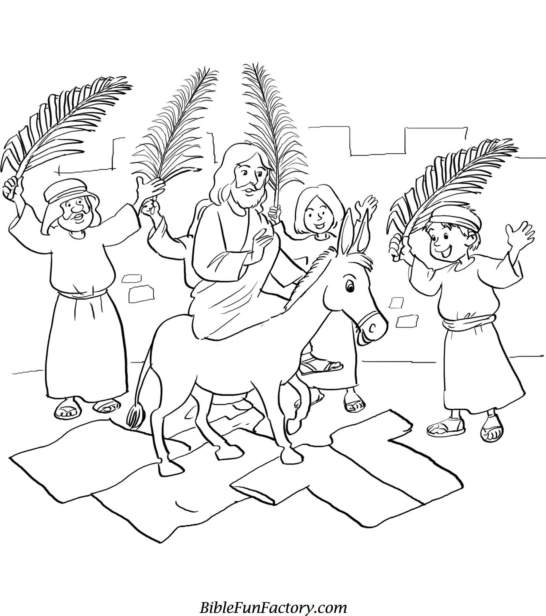 Palm SUnday colouring in