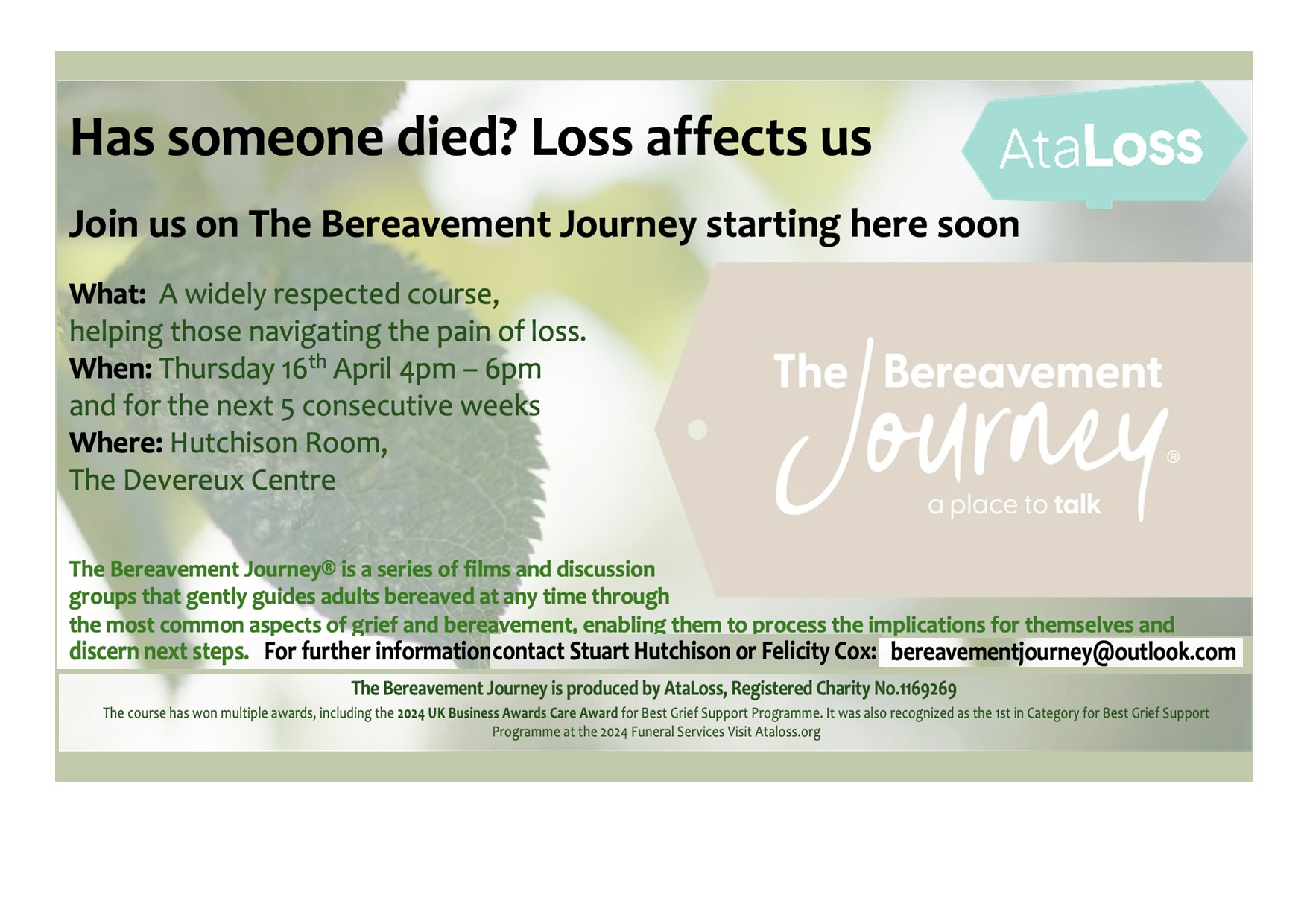 Bereavement 2026 - Devereux Ce